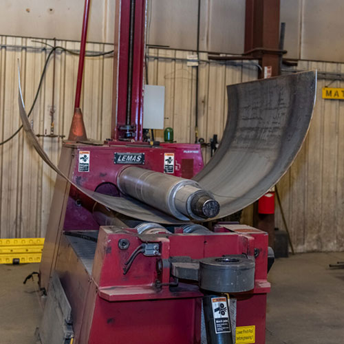 SER metal rolling equipment forming a curved metal plate